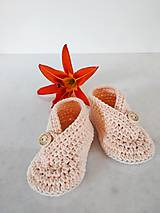 Detské topánky - Papučky Kimono štýl (marhuľková) - 13505773_