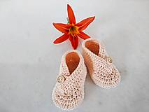 Detské topánky - Papučky Kimono štýl (marhuľková) - 13505774_