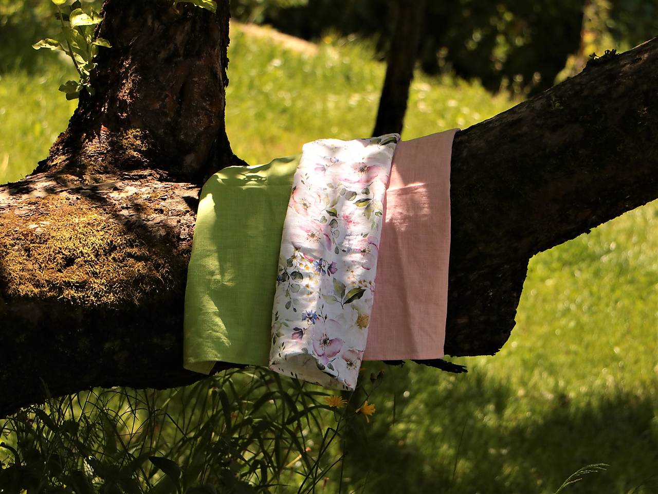 Ľanové utierky 3 ks set rôzne I.