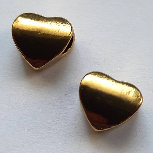 Kovové srdce-1ks (11x10mm-st.zlatá)
