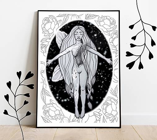  - Art print - grafika Víla som  (A4) - 13511765_
