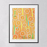 Grafika - Fruit lace grafika (pomaranče) - 13511881_