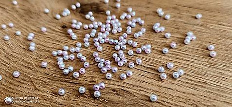 Korálky - Perličky 10 mm (4 mm - Pestrofarebná ružová) - 13512551_