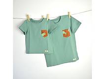 Detské oblečenie - Tričko s krátkym rukávom z biobavlny-zelené - 13512872_