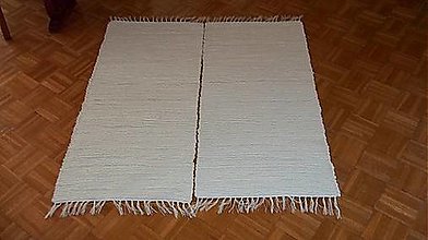 Úžitkový textil - tkany koberec biely - 13516349_
