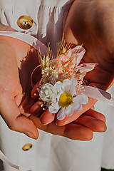 Náramky - Kvetinový náramok "nežná margarétka" - 13515146_