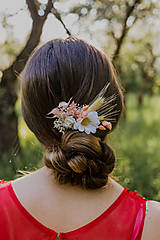 Ozdoby do vlasov - Kvetinový hrebienok "nežná margarétka" - 13516111_