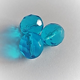  - korálky sklo brúsené 12mm (Modrá) - 13515025_