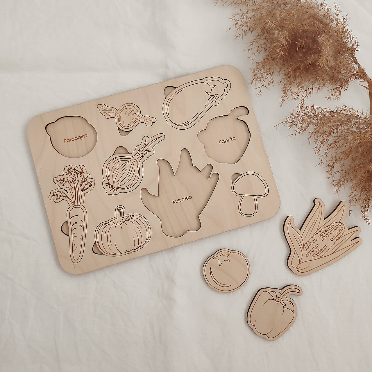 Montessori vkladačka - Zelenina
