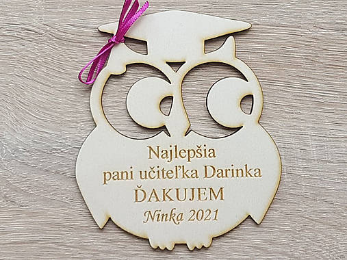 Darček pre pani učiteľku Magnetka poďakovanie 14cm