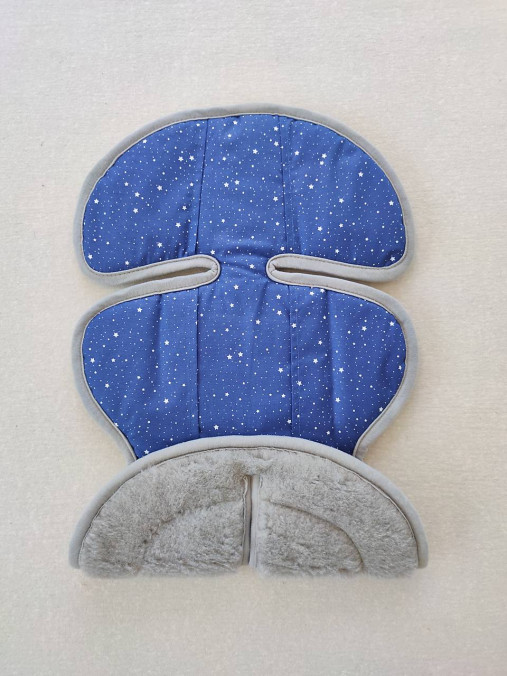 Detský textil - VLNIENKA podložka do autosedačky Klippan Dinofix vajíčko 0+ / 0-13kg 100% Merino proti poteniu a prehriatiu Hviezdičky b - 13520331_