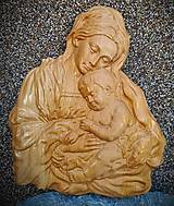 Dekorácie - Drevorezba Panna Mária a Ježiš. - 13520087_