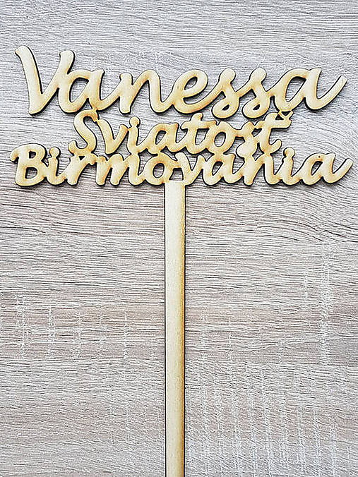 Drevený zapich birmovanie s menom 150cm