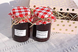 Potravinové darčekové sady - Darčekové balenie dvoch domácich džemov bez konzervantov - 13521944_