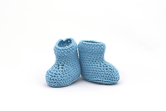 Detské topánky - Modré papučky BAVLNA - 13522922_