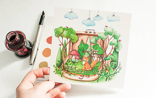 Papier - Pohľadnica "príroda na cesty" - 13523128_