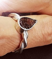 Prstene - strieborný prsteň s rutilom-Venušine vlasy - 13521819_