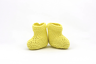 Detské topánky - Žlté papučky BAVLNA - 13525260_