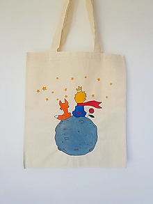 Nákupné tašky - •ručne maľovaná plátená taška - Malý princ• (B) - 13524278_