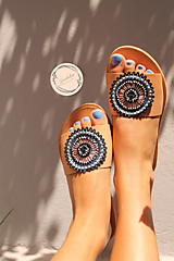 Greek Sun kožené sandále 