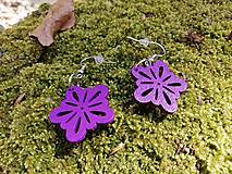 Náušnice - Náušničky kvetinky malé fialové - 13527675_