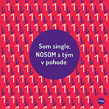 Iné doplnky - Vreckovka - Som single, NOSOM s tým v pohode - 13528445_