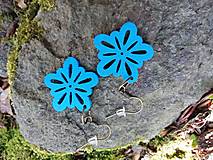 Náušnice - Náušničky kvetinky malé modré - 13528674_