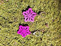 Náušnice - Náušničky kvetinky malé tmavo ružové - 13530535_