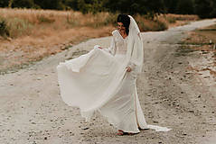 Šaty - Boho svadobné šaty s dlhým rukávom vhodné aj na leto - 13531556_