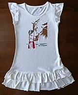 Detské oblečenie - Dievčenské šaty Dievčatko s koňom - 13530766_