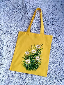 Nákupné tašky - Margarétky... maľovaná nákupná taška - 13534420_