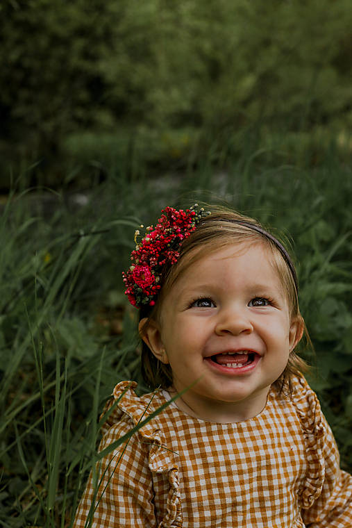 Kvetinová čelenka "najkrajší úsmev"