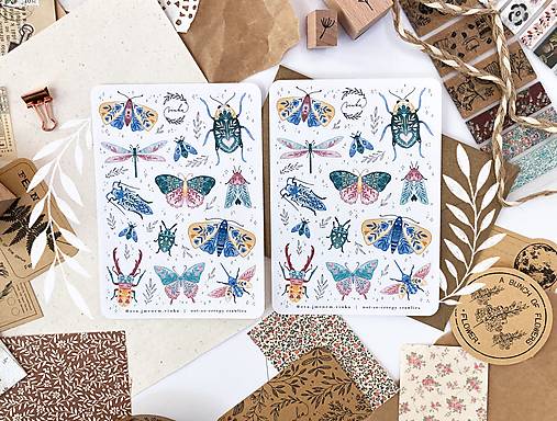 Papier - Samolepky "not-so-creepe crawlies" - 13533687_