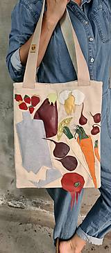 Nákupné tašky - ZERO CALORIES ľanová shopper taška - 13536889_
