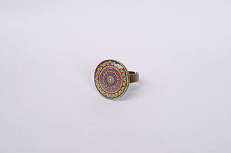 Prstene - prsteň s farebnou mozaikou - 13535902_