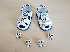 Detské topánky - Sandálky s mackom - 13535747_