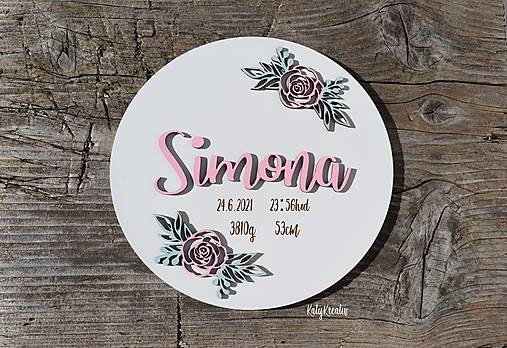 Tabuľky - tabuľka s údajmi o dieťatku :) - 13537636_