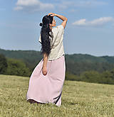 Sukne - Maxi sukně z vyšívaného mušelínu - růžová - 13538298_