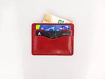 Peňaženky - Kožená mini peňaženka / puzdro na karty (Meď/Bronz) - 13538603_