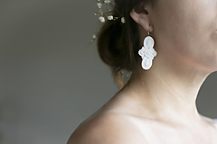 Nina šujtaška pre nevestu - soutache earring