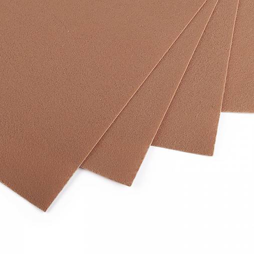 Textil - Filc 21,5x30 cm, hr.1 mm-biela káva - 13542140_