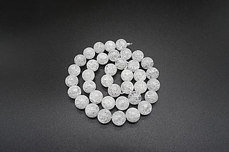 Minerály - Praskaný krištáľ 4-6-8-10 (38 korálok / šnúra (10mm)) - 13540830_