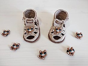 Detské topánky - Sandálky s líštičkou - 13540208_