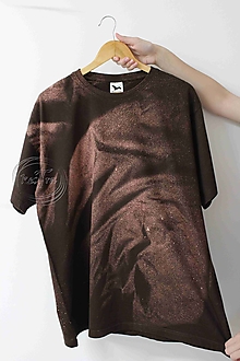 Topy, tričká, tielka - Tričko _T-shirt_batik_2XL_uni_brown - 13543519_