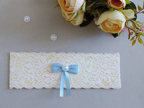 Spodná bielizeň - Svadobný podväzok pre nevestu - 13543482_