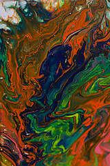 Obrazy - Rozruch - abstraktný obraz - acrylic pouring - 13543377_