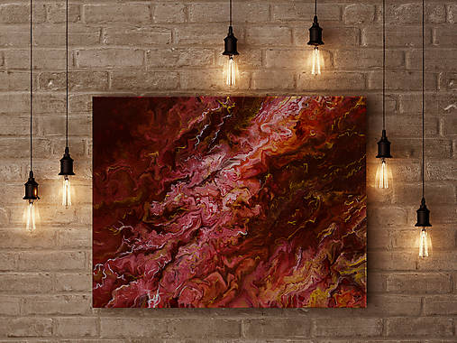 Obrazy - Zraniteľnosť - abstraktný obraz - acrylic pouring - 13543354_