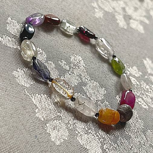 Elastic Mix Gemstone Bracelet / Elastický náramok mix minerálov P101