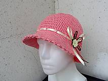 Čiapky, čelenky, klobúky - letný háčkovaný klobúčik - 13545580_