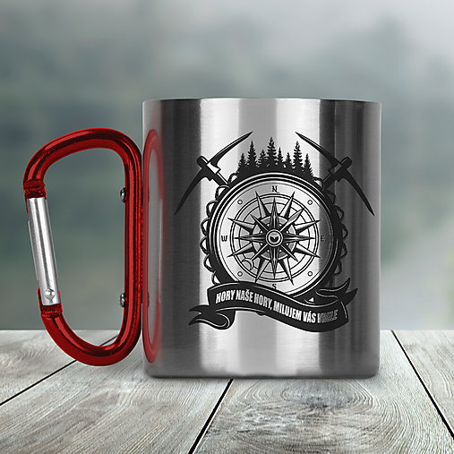 Nádoby - HORY NAŠE HORY, MILUJEM VÁS VRELE nerezový termo hrnček - 13546809_